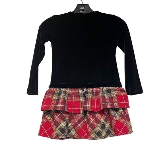 Basic Editions Girls Black Velvet Christmas Dress Size Small - Picture 7 of 14